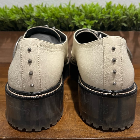 Coach Western Creeper Studded Leather Shoes G3399 Chalk Women’s Size 9.5 B RARE - Picture 4 of 11